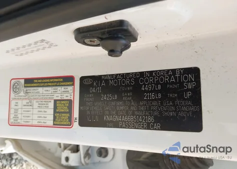 2011 Kia Optima Ex Turbo from USA, damaged, VIN KNAGN4A66B5142186